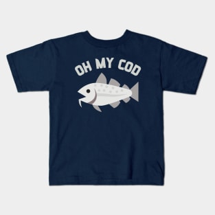 Oh My Cod Funny Fishing Pun Design Kids T-Shirt